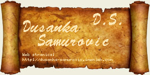 Dušanka Samurović vizit kartica